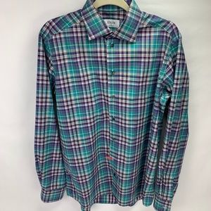 Eton of Sweden York Contemporary L/S Plaid L EUC